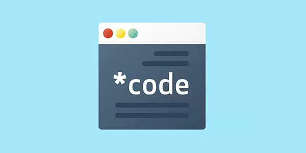Blauer Hintergrund mit einer Webseite bei der Code hineingeschrieben ist.