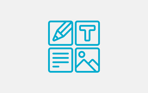 Icon zeigt verschiedene Content Teile für E-Mail-Sigantur