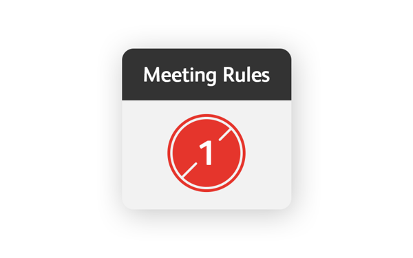 Karte zeigt: Meeting Rules 1