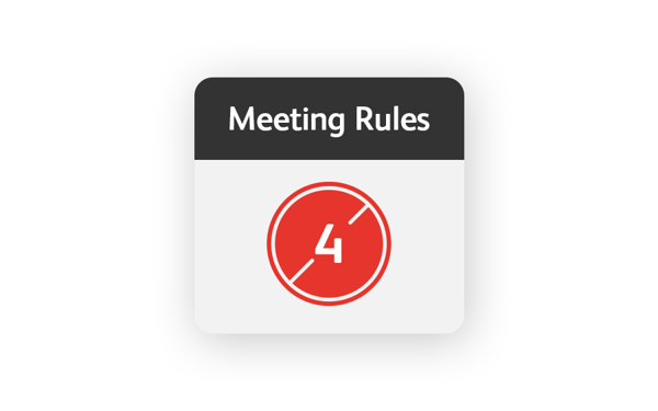 Karte zeigt: Meeting Rules 4