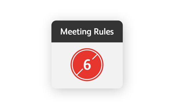 Karte zeigt: Meeting Rules 6