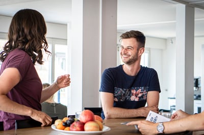 Austausch während der Pause