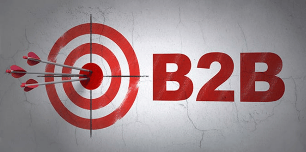 B2B mit Dartscheibe