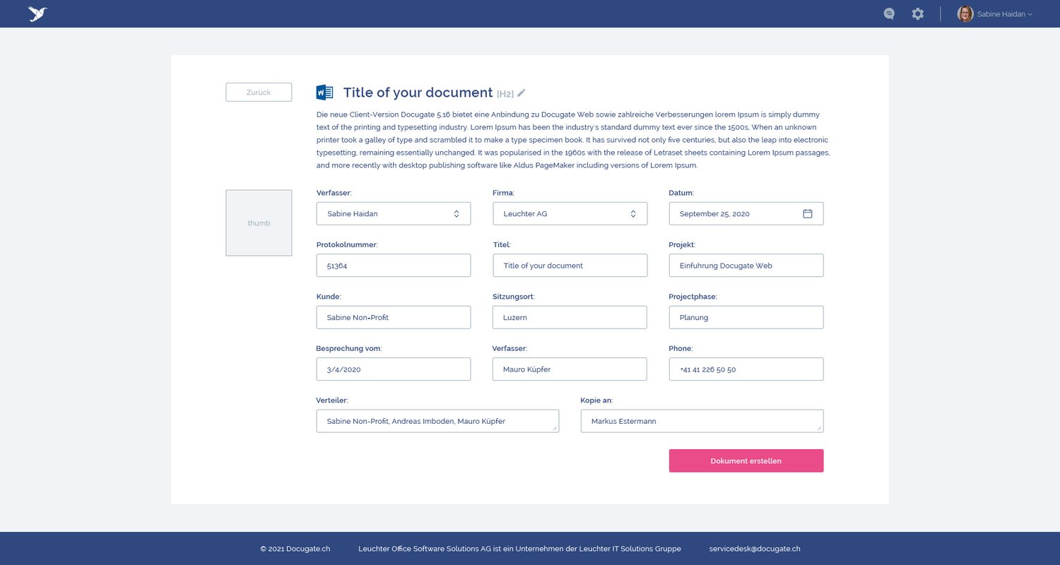 Docugate - Formular Designer