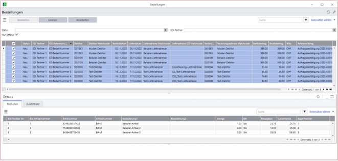 EDI Beleg-Liste_Screenshot