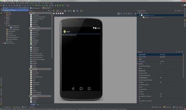 Android Studio 0.9.2 Android Projekt