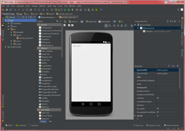 Meine erste App im Android Studio
