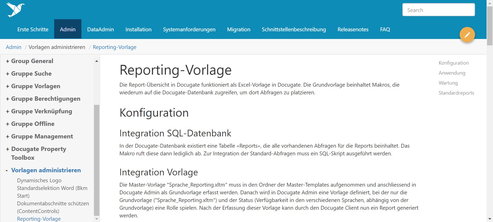 Docugate Online-Dokumentation Reporting Bild