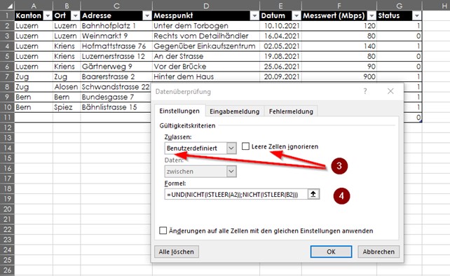 Excel Temperaturmessungen 13