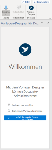 Vorlagen-Designer für Docugate verknüpfen