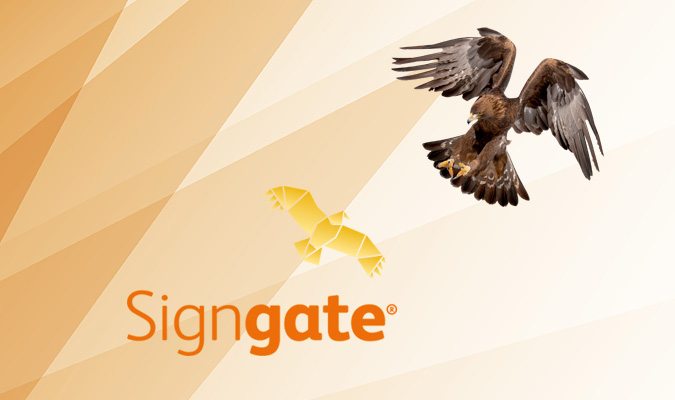 Logo von Signgate mit einem Adler