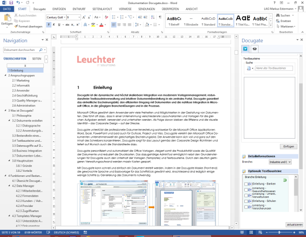 Screenshot von Word 2013 Desktop Vollversion