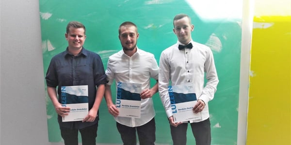 Lernende Andri Buchli, Lars Imgrüth und Oliver Zwahlen