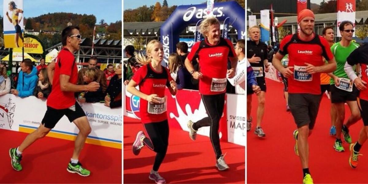 Leuchter Mitarbeitende Swiss City Marathon in Luzern