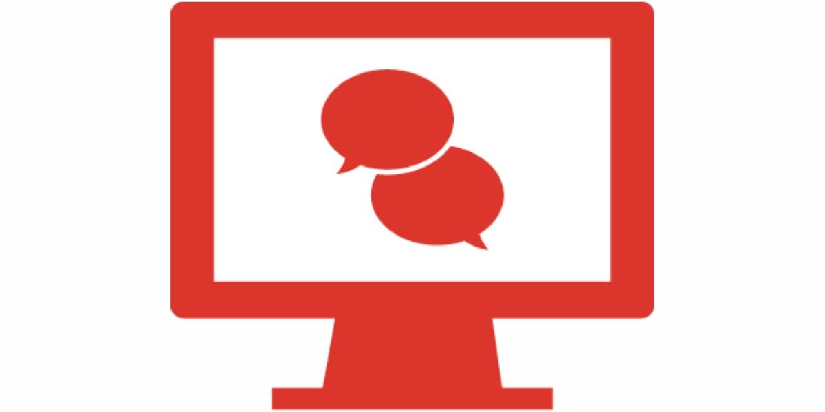Live-Chat Symbol auf Computerbildschirm – digitale Kundenkommunikation und Support-Lösung