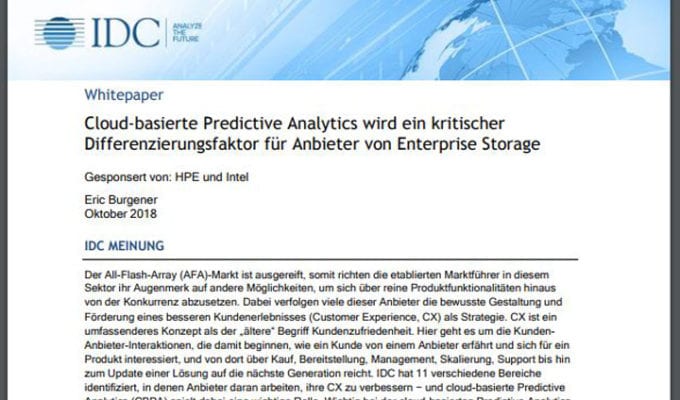 IDC-Bericht Predictive Analytics