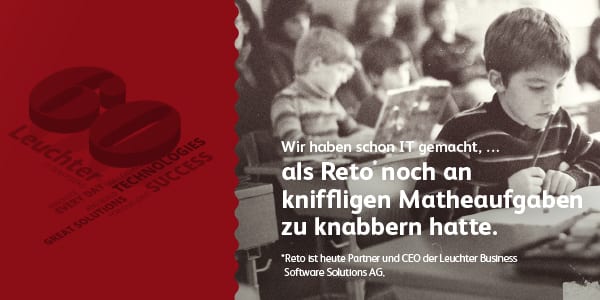 Reto Hofstetter als Kind auf der Schulbank